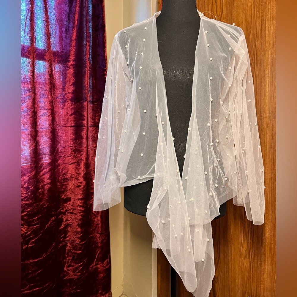Sheer tulle blouse